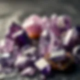 A stunning array of amethyst gemstones showcasing their various hues and qualities.