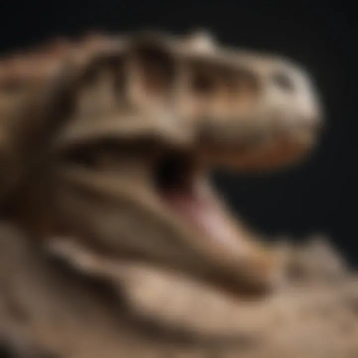 Fossil reconstruction of Tyrannosaurus jaw structure