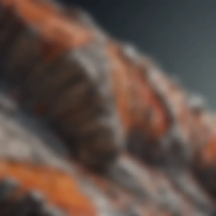A geological cross-section illustrating granite formation within the Earth's crust.