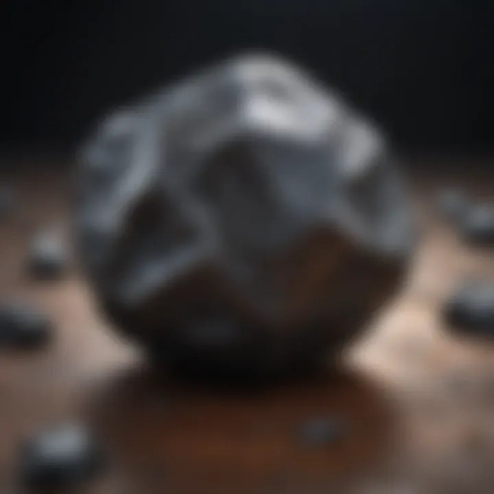 Iron meteorite demonstrating its metallic luster and crystalline patterns