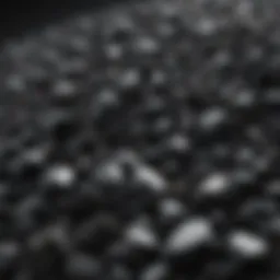 Various black gemstones displayed together to showcase their diversity