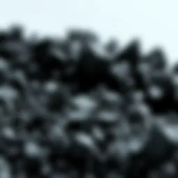 A stunning array of black and gray crystals highlighting their unique textures and formations.