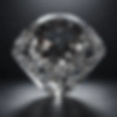 Close-up of a clear diamond showcasing its brilliance and clarity