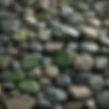 Close-up of various raw green stones showcasing unique textures