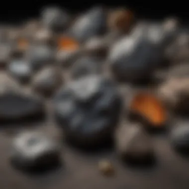 Exploring Meteorite Diversity Diverse meteorite specimens displayed on a velvet background
