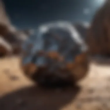 Capturing Celestial Treasures A pristine meteorite found in a natural setting