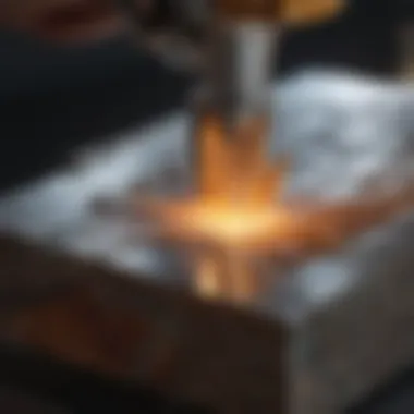 Precision Cutting with a Lapidary Saw Close-up of a lapidary saw in action, cutting through a beautiful gemstone