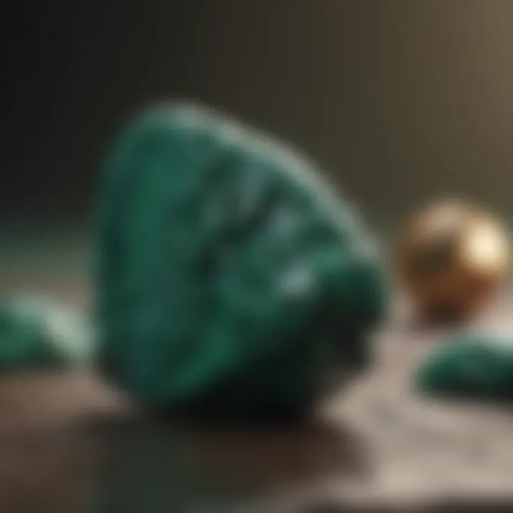 Malachite used in wellness practices highlighting its therapeutic qualities