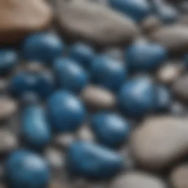 Artistic representation of clear blue stones in historical and cultural contexts.