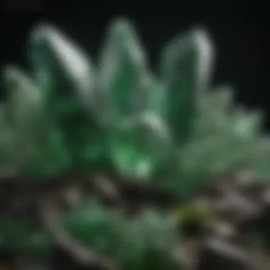 Cultural Significance of Green Crystals A beautifully crafted display of green crystals, illustrating their significance in various cultures