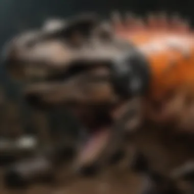 The Evolution of Dinosaur Blasters A vibrant collection of dinosaur-themed blasters showcasing different designs.