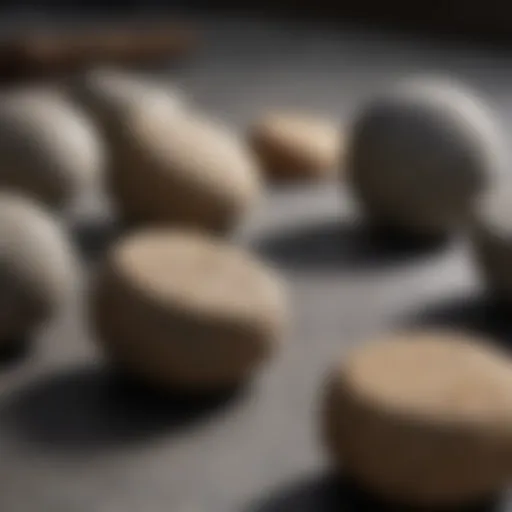 Close-up view of Dremel polishing stones in various shapes