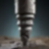 Close-up of a diamond drill bit designed for stone