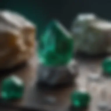 Visual comparison of emerald hardness on the Mohs scale against other gemstones