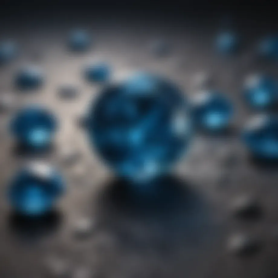 A vivid blue diamond showcasing its exceptional clarity and hue