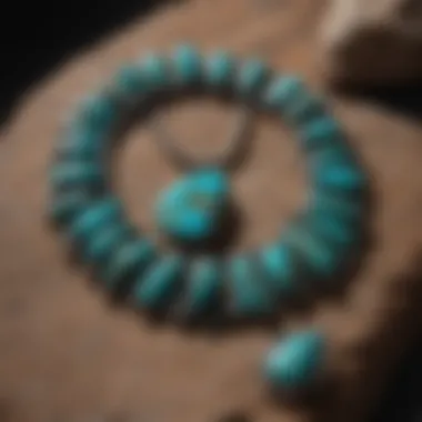 Collection of Apache Blue turquoise jewelry pieces