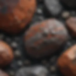 Detailed view of a chondrite meteor showing its unique texture and colors