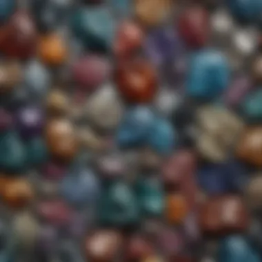 Diverse Collection of Raw Crystals A stunning array of raw crystals in varying colors and shapes, showcasing their natural beauty.