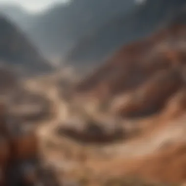 Breathtaking panoramic view of layered rock formations in a natural landscape