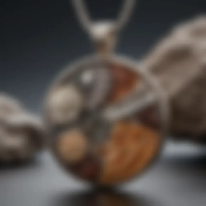 An artistic representation of fossilized materials used in pendant creation