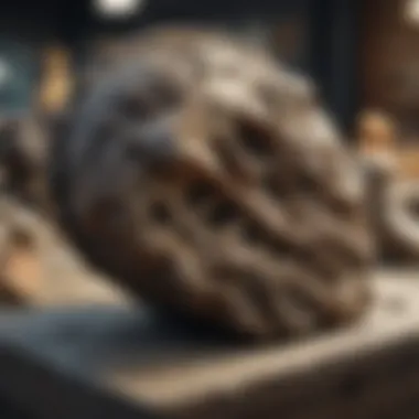 Rare Fossil Specimen Rare fossil specimen on display at a local market