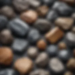 Close-up of various metal specimens for identification