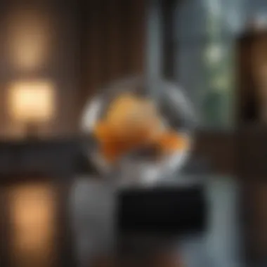 Contemporary Design: Glass Display Stands Modern glass display stand emphasizing a contemporary art piece