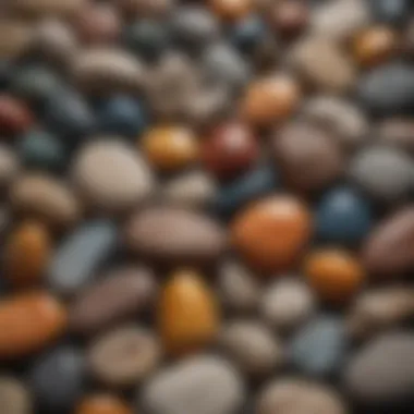 Diverse Collection of Natural Glow Stones An array of different natural glow stones displayed in artistic arrangements, highlighting their diversity.