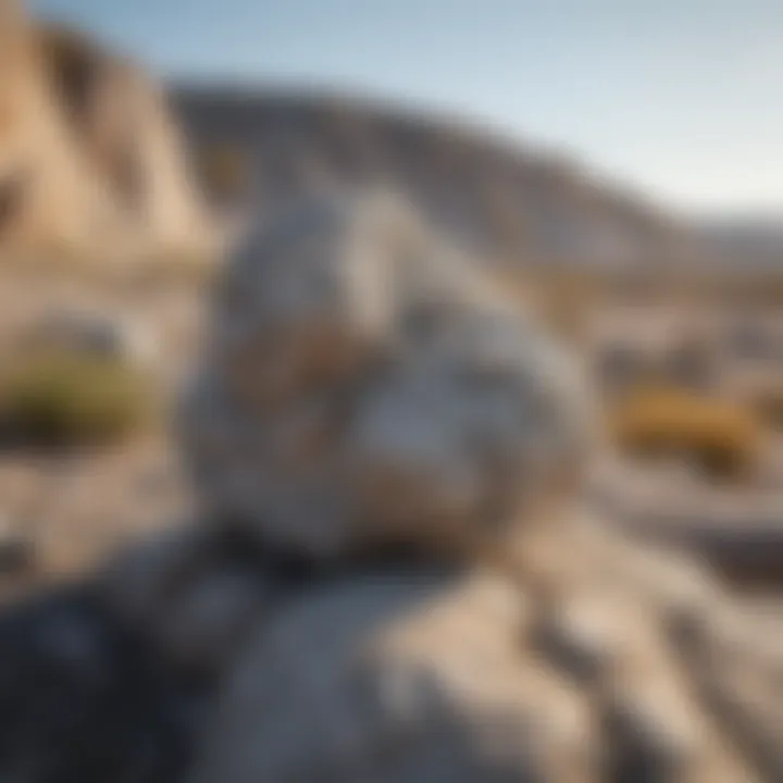 Geological formation showcasing pumice in its natural environment