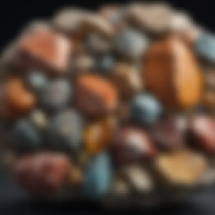 A stunning collection of diverse rock specimens showcasing unique textures and colors