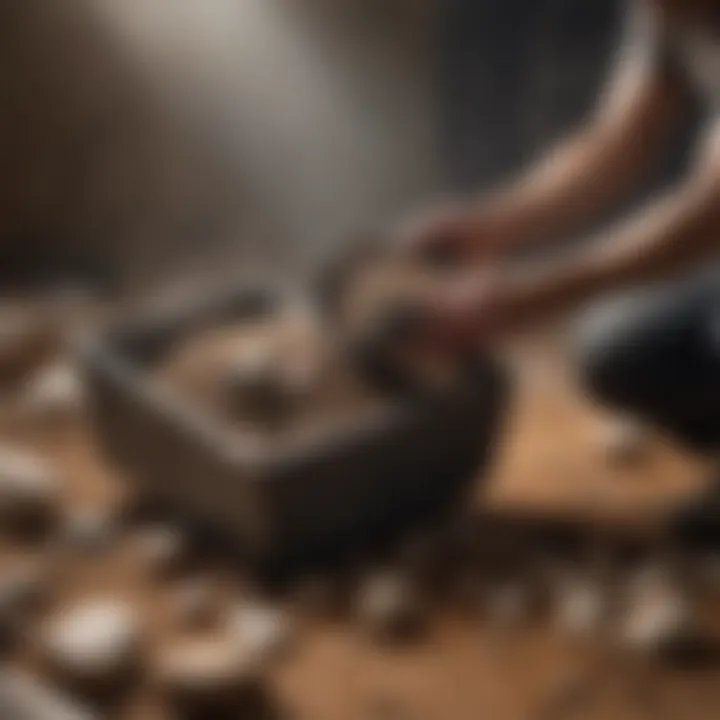 A well-maintained rock sifter being cleaned after use, showcasing care practices.