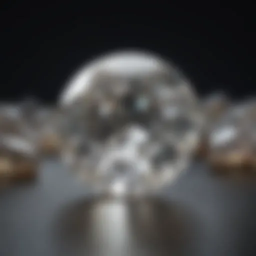 A close-up view of a cubic zirconia, showcasing its clarity and brilliance.