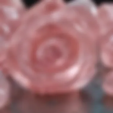 Polished Pink Rose Quartz The mesmerizing facets of polished pink rose quartz reflecting light.