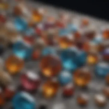 A collection of various topaz stones showcasing different colors