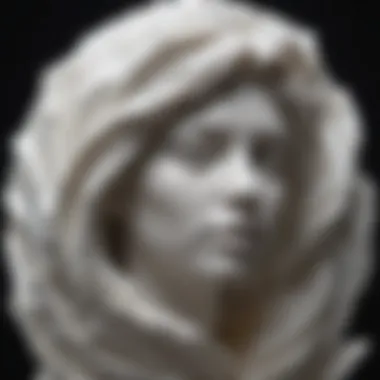 Artistic Sculpture of White Marble Crystal Artistic sculpture crafted from white marble crystal with natural shine