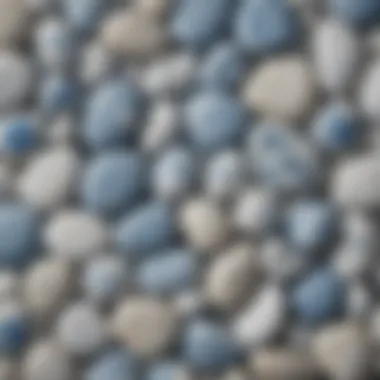 Close-up of a white stone with striking blue spots