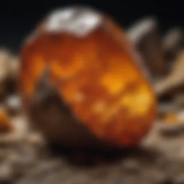 Cultural Significance of Amber in History Amber rock displayed in a historical exhibit, highlighting its cultural significance