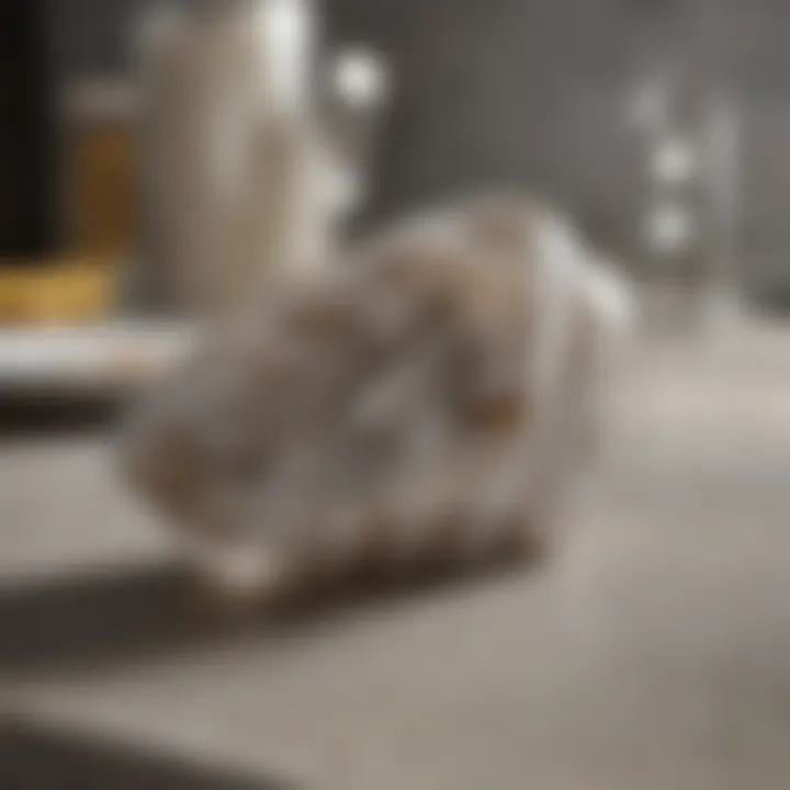 Engineered quartz countertop highlighting its durability and design options.