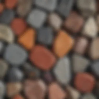 An array of colorful granite samples illustrating its variety and beauty