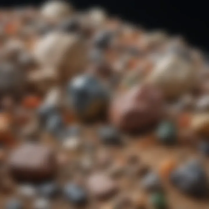 A detailed chart categorizing different types of rocks and minerals