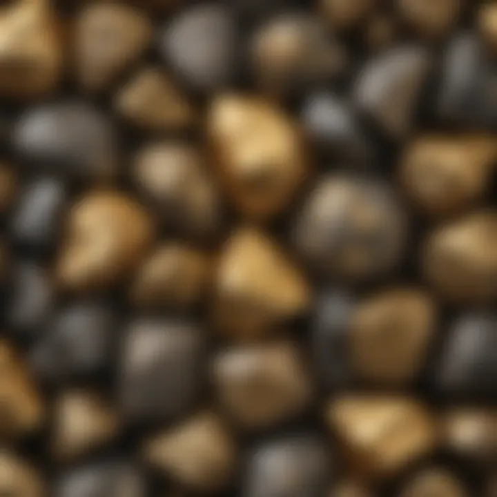 Diagram illustrating various types of gold ore