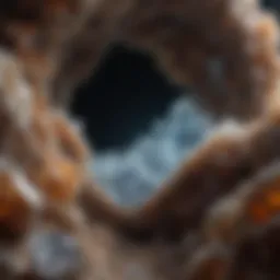 Stunning crystal formations inside a giant geode