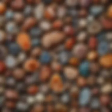 A Collector’s Delight: Geodes and Agates A collection of polished agates and geodes arranged aesthetically on a display