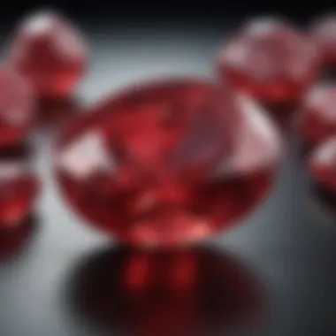 An infographic illustrating sourcing techniques for ruby-like gemstones.