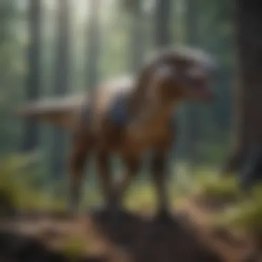 Artistic Representation of Raptor in Nature Artistic interpretation of a raptor in a natural habitat