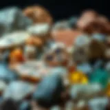 A stunning display of various rocks and minerals showcasing their diverse colors and textures
