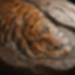 An exquisite close-up of Tiger Stone showcasing its unique patterns and textures