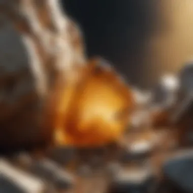 Geological Formation of Citrine Geological formation of citrine in its natural habitat