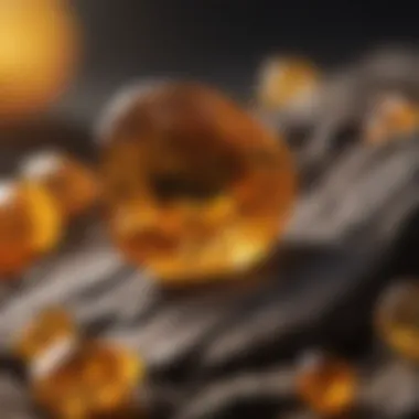 The Vibrant Hues of Natural Citrine Natural citrine stone showcasing its vibrant hues