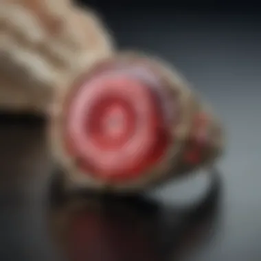 Rhodochrosite Jewelry Rhodochrosite jewelry piece, elegantly designed to highlight the gem's characteristics.